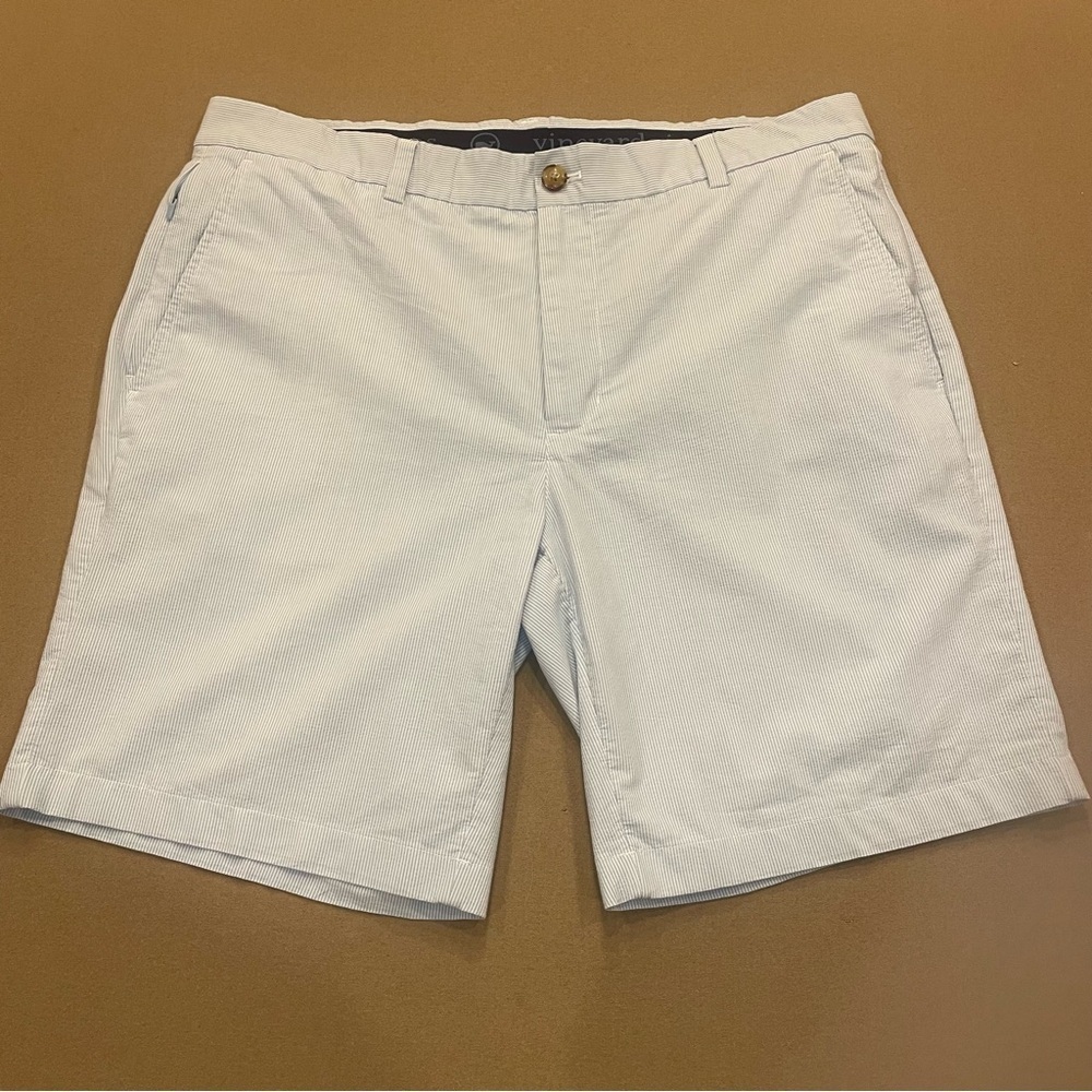 Vineyard Vines On The Go Blue & White Striped Shorts Size 36